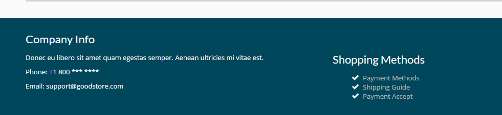 Goodstore - footer